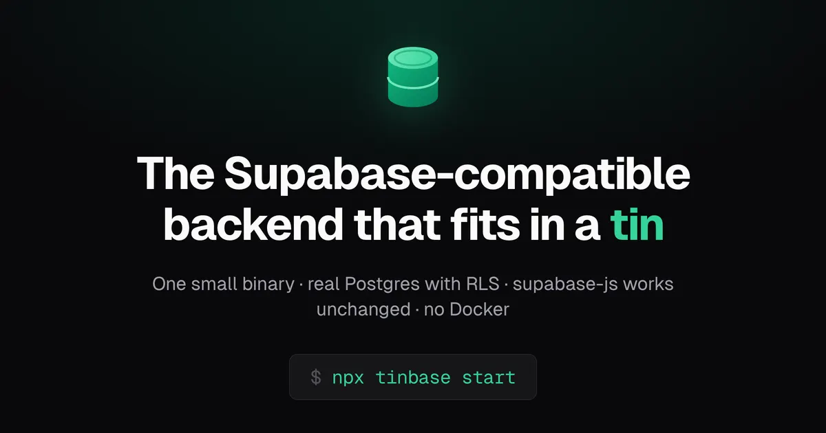 利用 Tinbase 构建并部署轻量级应用