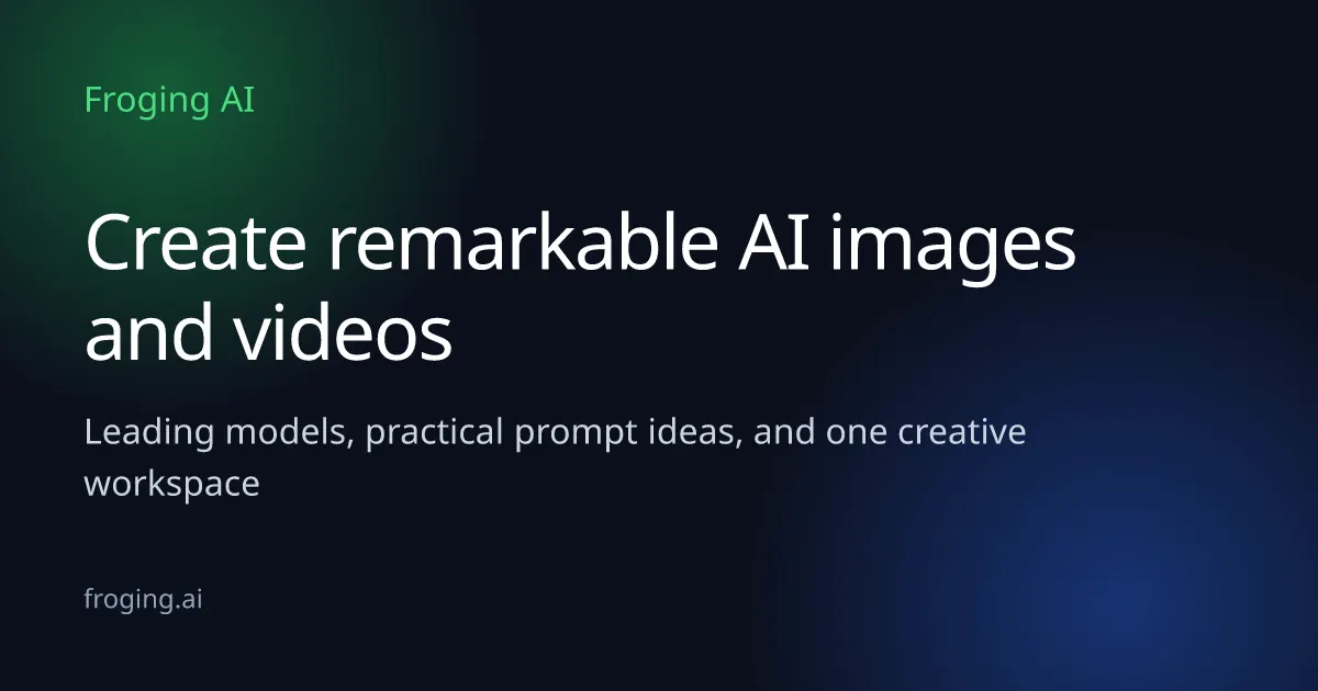 利用 Froging AI 进行 AI 视频内容创作