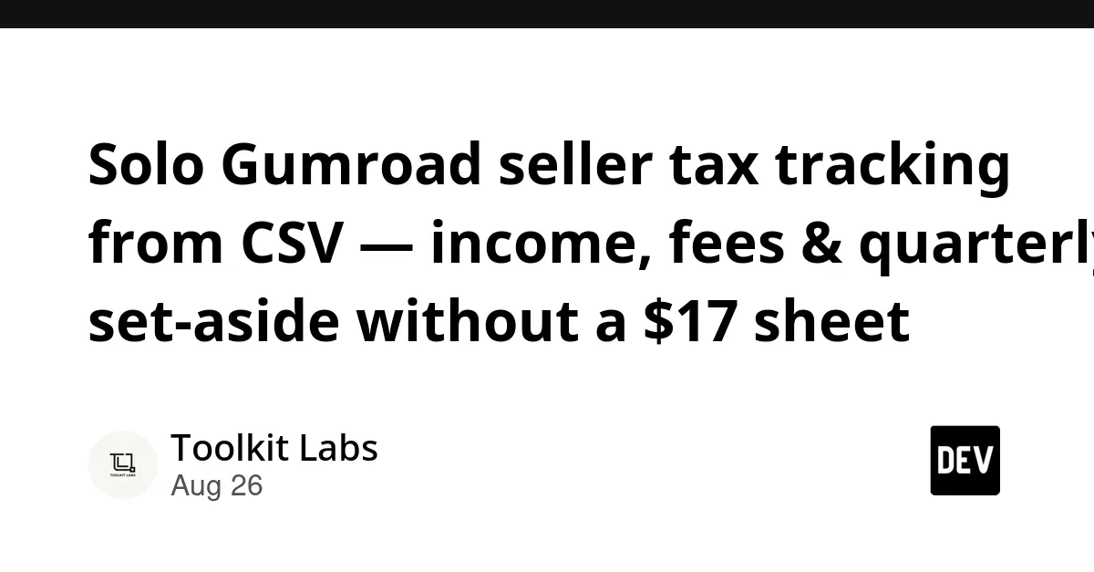 利用CLI工具自动化追踪Gumroad与Stripe收入及税务